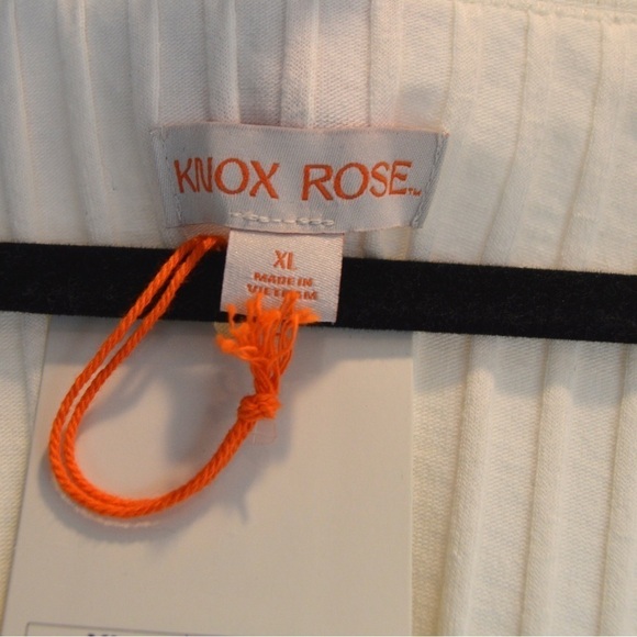 NWT Knox Rose Slim Fit Ribbed Knit Scoop Neck Stretchy Long Sleeve Top, Size XL - Picture 3 of 7